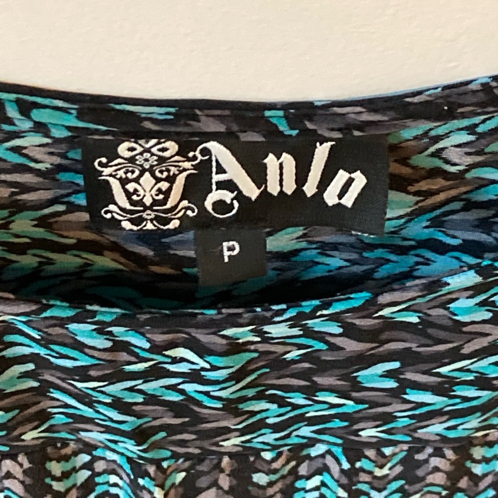 Blue Patterned Top. - image 2